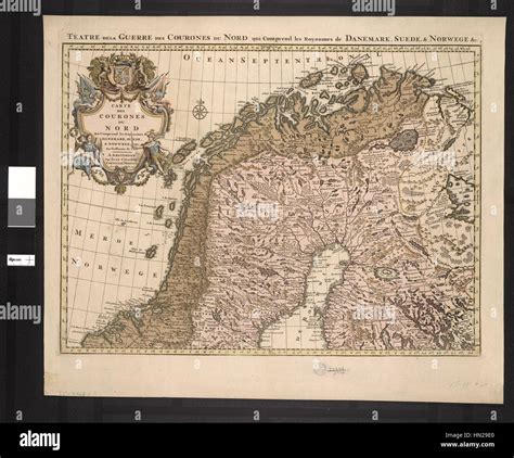 Map of the Northern Realms Including the Kingdoms of Denmark, Sweden, Norway WDL1206 Stock Photo ...
