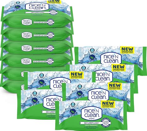 Nice 'N CLEAN - SecureFlush Fragranced Moist Toilet Tissue Wipes with ...
