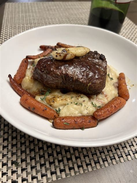 Reverse seared filet and veggies. : r/steak