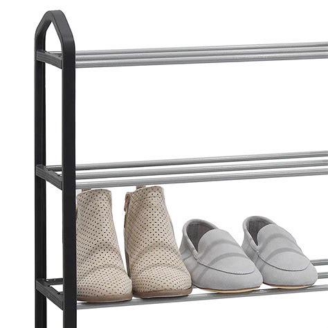 5-Tier Metal Shoe Rack, Black