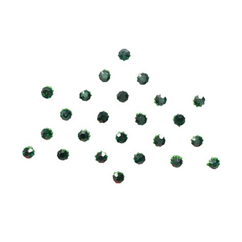 Comet Busters Diamond Collection Small Stone Dark Green Bindi(2.5mm)