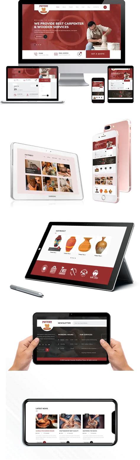 Pottery WordPress Theme For Pottery Manufacturing Firms.