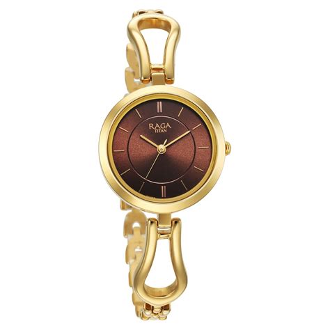 Buy Online Titan Raga Champagne Dial Watch for Women - nt2727ym01 | Titan