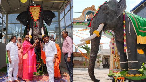 Karnataka: Suniel Shetty, PETA India Gift Life-Size Mechanical Elephant ...