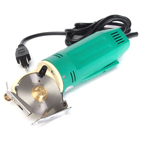 220V 70MM Rotary Blade Electric Fabric Cutter Round Knife Cloth Cuttin ...