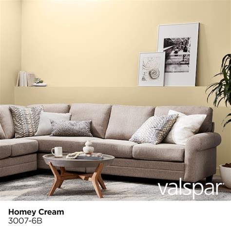 Valspar Reserve Semi-gloss Homey Cream 3007-6b Latex Interior Paint ...