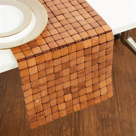 Buy Home Centre Habitat Brown Textured Bamboo Table Runner - 94x30cm ...