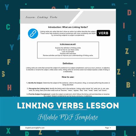 Linking Verbs Lesson 的图像结果