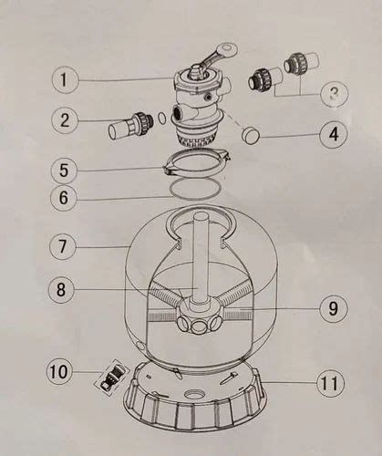 Multi Port Valves - 40 NB (1.5") Top Mounted Valve for Swimming pool ...