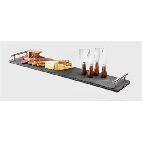 STYLEX Slate Charcuterie Board with Stainless Steel Handles & Cheese Knives | Home Hardware