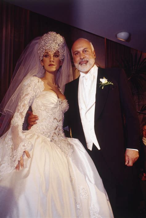 Celine Dion and René Angélil | Celebrity wedding dresses, Princess ...
