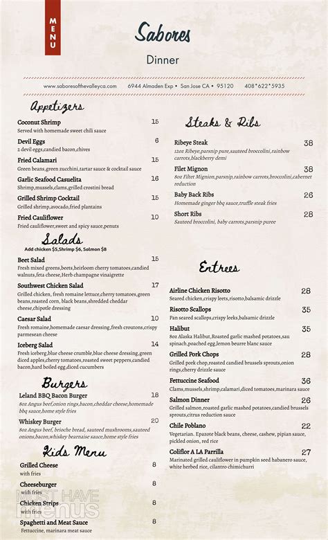 almaden country club restaurant menu - Eilene Jefferies