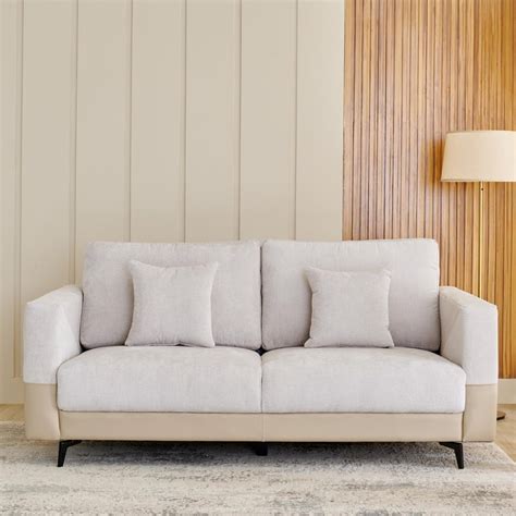 Buy Andes NXT Fabric 3+2 Seater Sofa Set with Cushions - Beige from ...