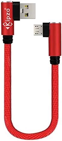 KIPZO® Red l shape 90 degree Short Usb Cable Micro Usb Cable Fast ...