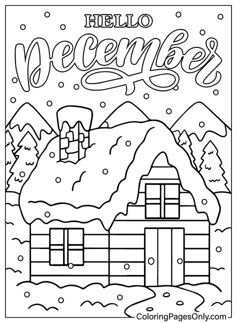59 Fun December Coloring Pages for Kids and Adults