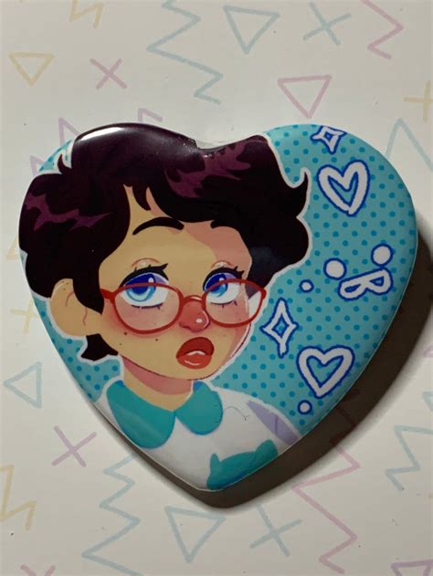 Homestuck Jane Crocker trickster heart buttons | BubblyBlueJelly