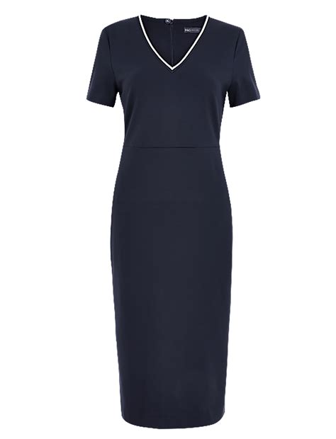 Buy Jersey V-Neck Knee Length Dress at Marks & Spencer