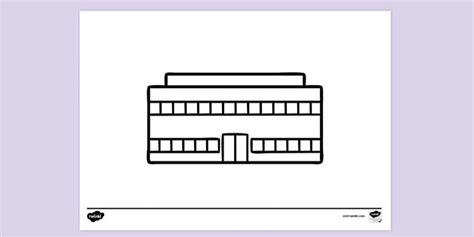 School Map Icon | KS1 Colouring Sheets | Twinkl Resources