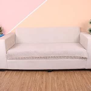 STITCHNEST 3 Seater Quilted Velvet Sofa Cover Protector with Pompom ...