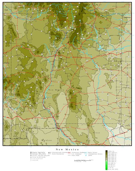 New Mexico Map Mountain Ranges at Jimmy Maya blog