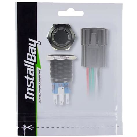 Install Bay 19MM BLK ROUND SWITCH LATCH W/HARN WHITE IBRBSW19 | Zoro