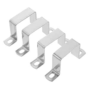 FUNOMOCYA 4Pcs Clamp Square Tube Clamp Bracket Support Base Clips for ...