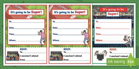 Super Bowl Party Invitations | Twinkl Get the party started!