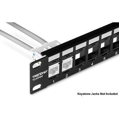 TRENDnet's 24-Port Blank Keystone 1U Patch Panel