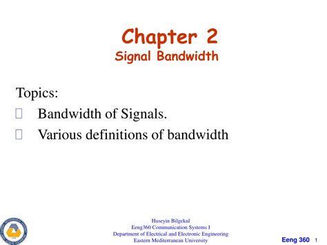 Signal Bandwidth 的图像结果