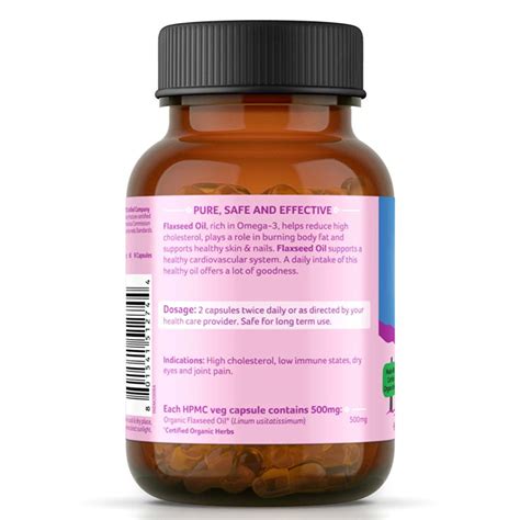 Organic India Flaxseed Oil for Heart Health, 60 Veg Capsules Price ...