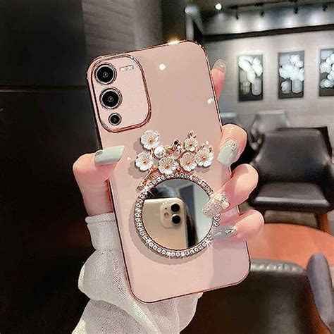 KC Back Cover for Vivo V29 5G & Vivo V29 Pro 5G, Round Flower Mirror ...