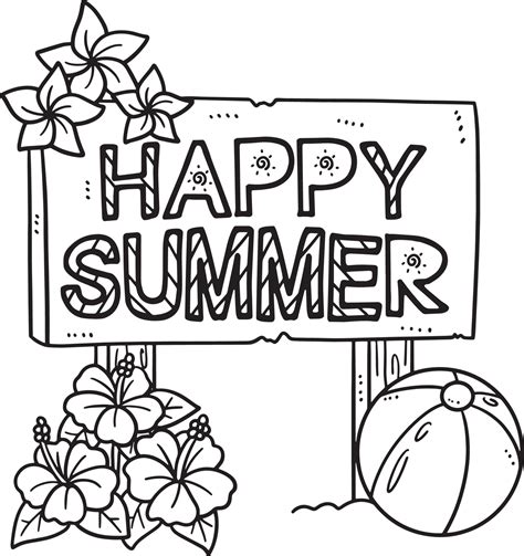 Easy Summer Coloring Pages For Free