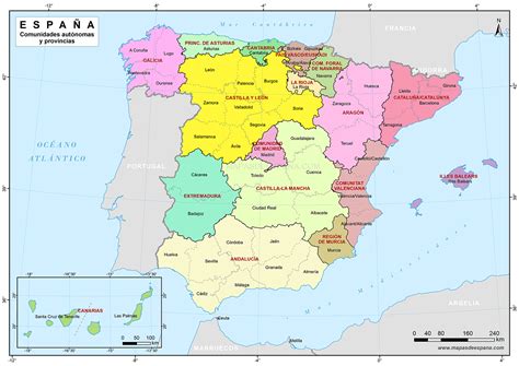 Mapa comunidades y provincias de España