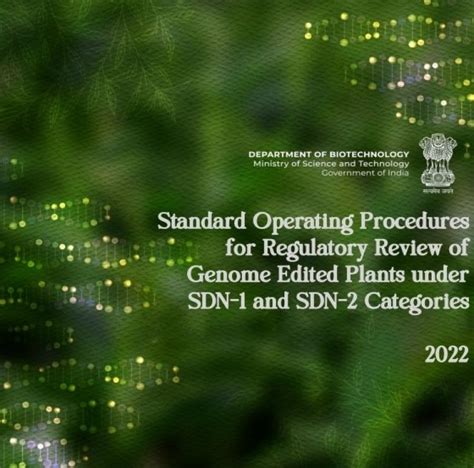 SOPs notified for research of genome-edited plants; duration for ...