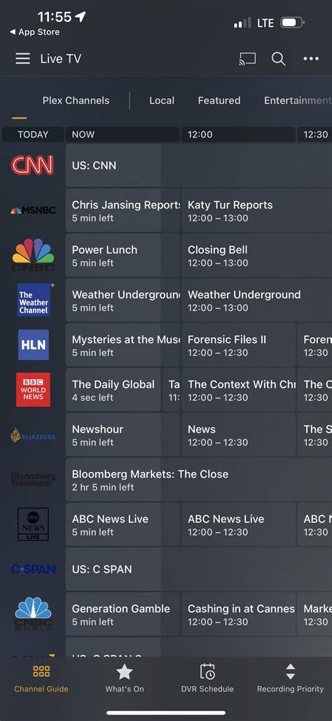 Plex iOS app is bugging out in live tv with no name or icon for server ...