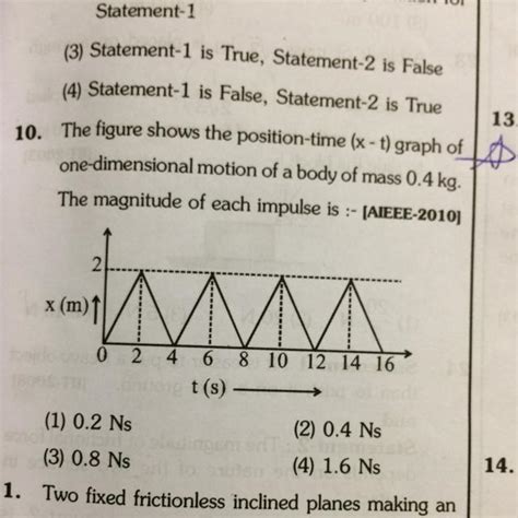 The figure shows the position-time (x - t) graph of one-dimensional ...