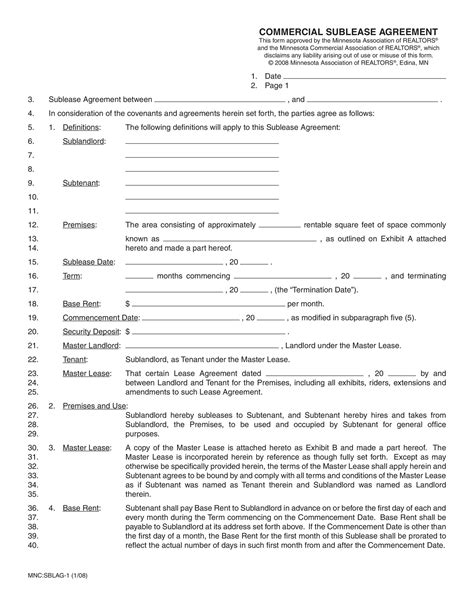 40+ Professional Sublease Agreement Templates & Forms - Template Lab
