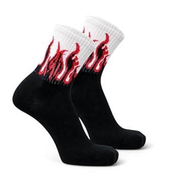 Buy Sockscarving Premium Cotton, Multicolour Athletic Socks with Fire ...
