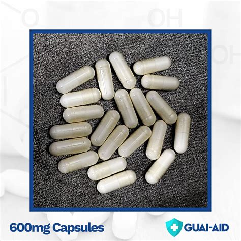 Buy GUAI-AID® 600mg Ultra-Pure Guaifenesin Veg. Capsules (includ 100 ...