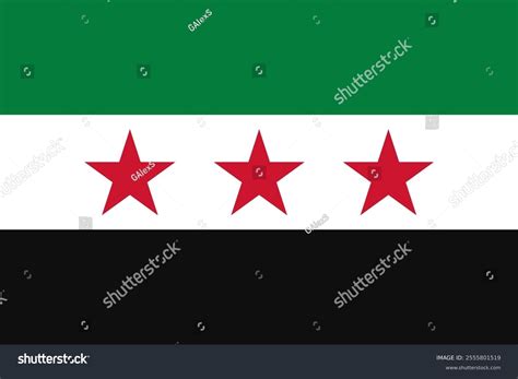 Vector New Flag Syrian Arab Republic Stock Vector (Royalty Free ...