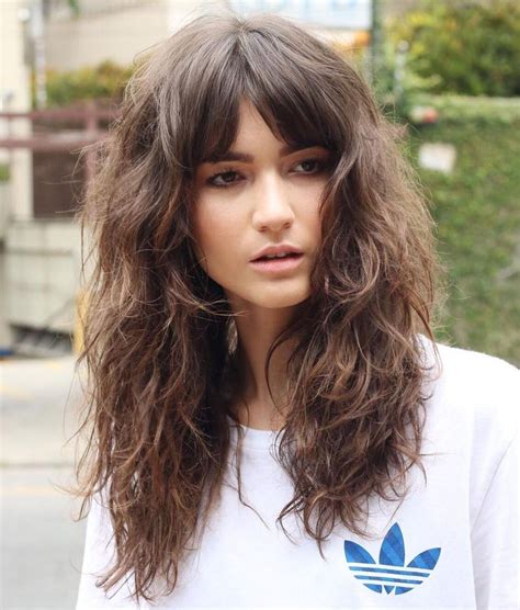long layered haircut with bangs - rockwellhairstyles