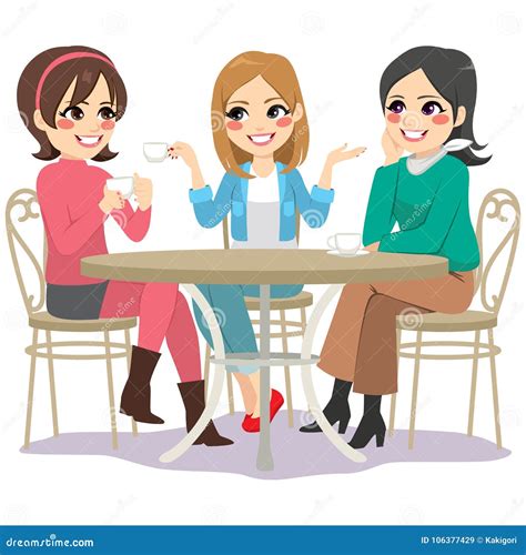Friends Cafe Street stock vector. Illustration of clothes - 106377429