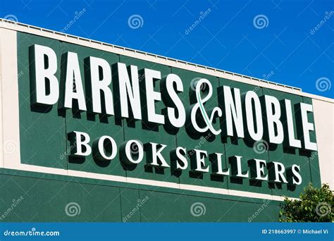 Barnes and Noble Booksellers Sign, Logo on the Facade of Retail Chain ...