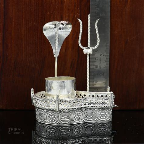 925 sterling silver lord shiva Mahakal lingam stand/jalheri, use for ...