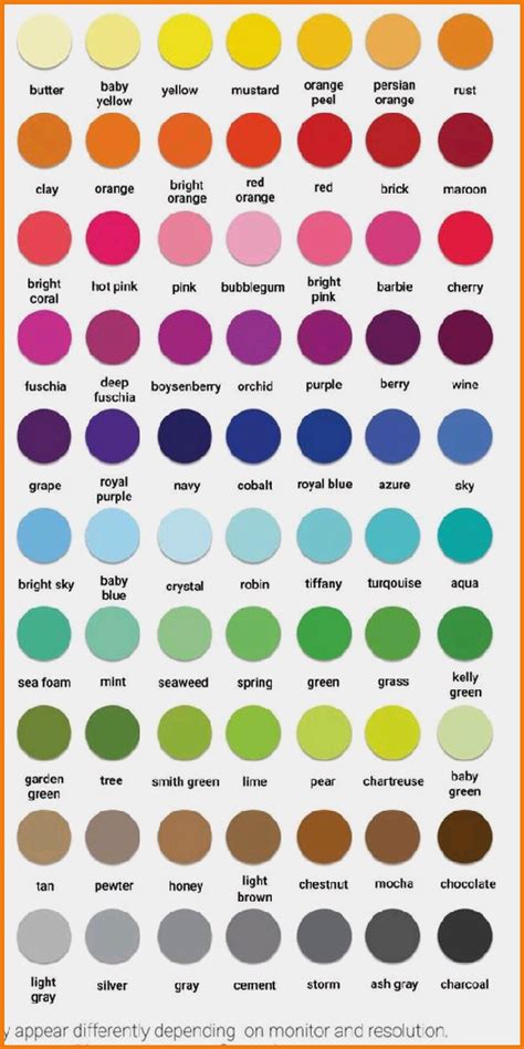 Paint Color Names 的图像结果