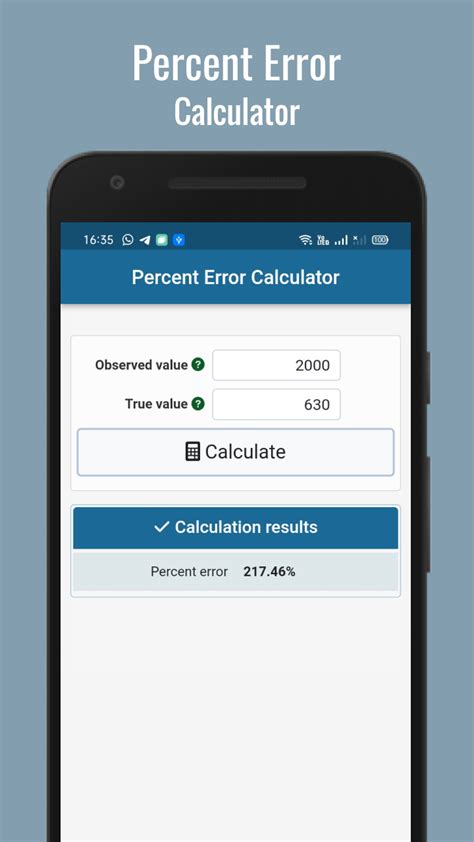 Percent Error Calculator - App on Amazon Appstore