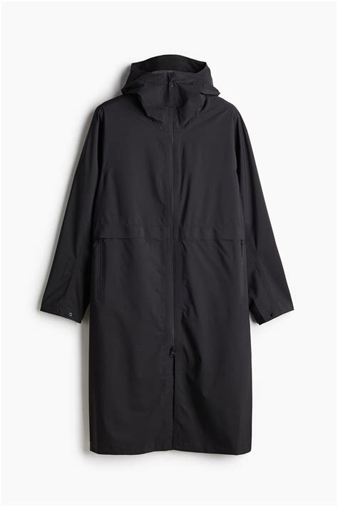 Women's Black Loose-Fit Rain Parka with StormMove™ | H&M CA