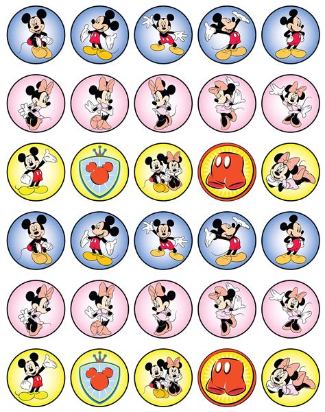Buy 30 x Edible Cupcake Toppers Themed of Mickey Mouse Collection of ...