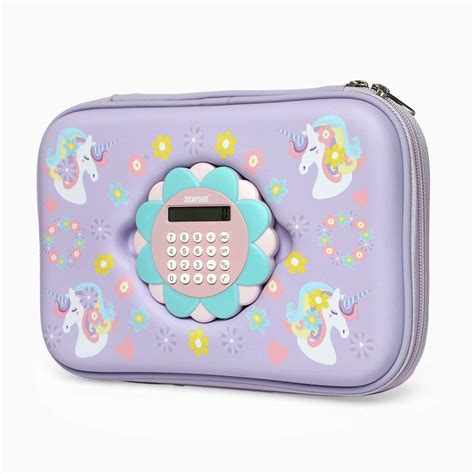 ZORSE Unicorn Rectangle Shaped Hard Case pencil Pouch with Calculator ...