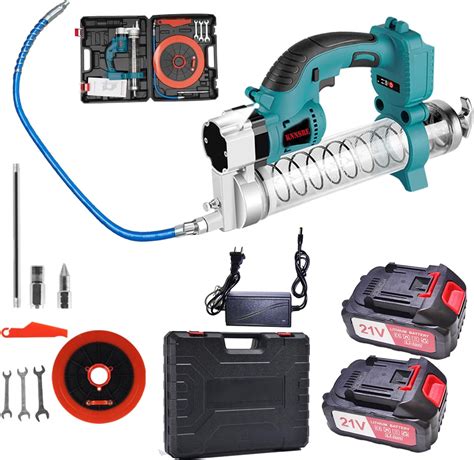 Amazon.com: KNNSRE Grease Gun Battery Powered,Electric Grease Gun Kit ...
